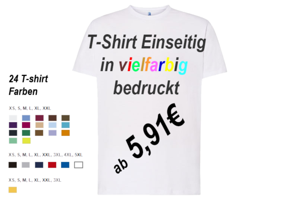 JHK150 Promo Shirt T-Shirt Druck Einseitig bedrucken lassen ab5,91€