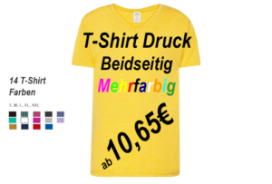 JHK270 Urban V-Neck vier Seiten bedrucken lassen ab10,65€