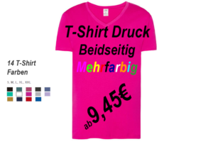 JHK270 Urban V-Neck drei Seiten bedrucken lassen ab9,45€